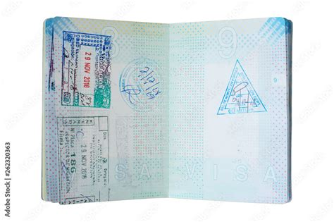 Used Dutch Passport Stamp Page Stock Photo Adobe Stock