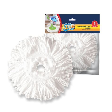 Насадка моп верёвочная Azur, для набора с вращающимся отжимом, размер ...