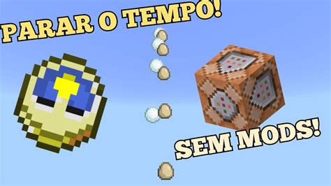 Como PARAR O TEMPO No MINECRAFT BEEDROCK SEM MODS YouTube