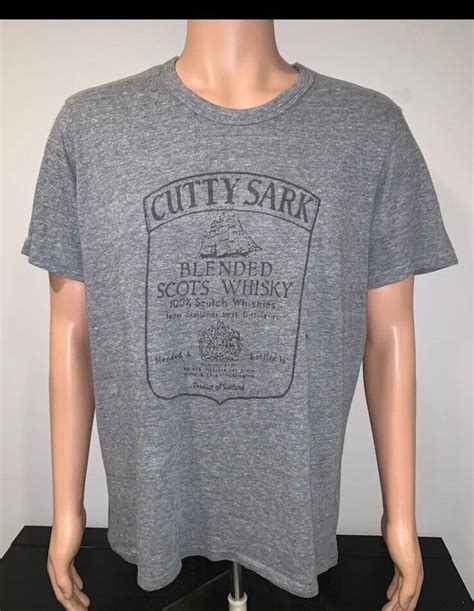 Cutty Sark Blended Scots Whisky T Shirt Gray Ebay