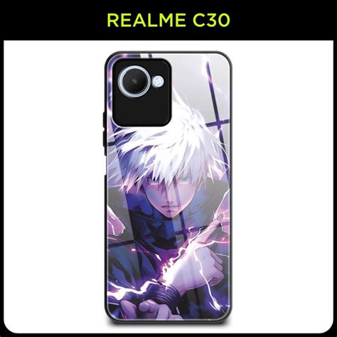 Стеклянный чехол на Realme C30 / Реалми С30 с принтом аниме Магическая ...