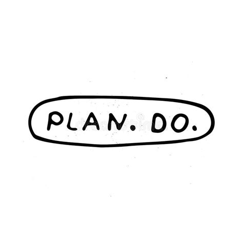 plan  illustration  simple lettering stock illustration