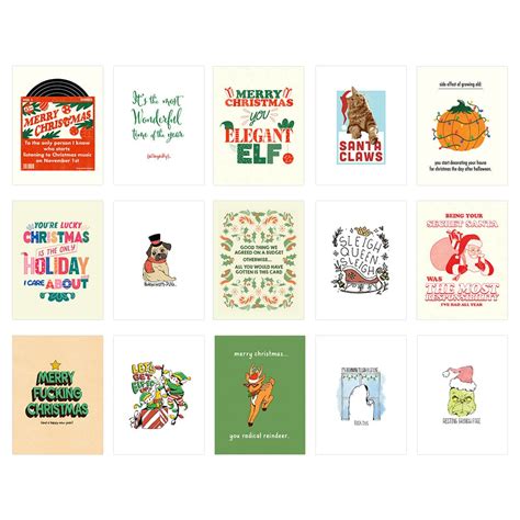 Funny Christmas Cards 15 Pack (Assorted) – Big Moods