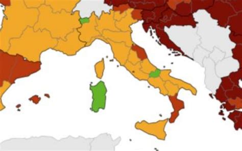 Covid Mappa Ecdc Regioni Italiane In Rosso Tre In Verde Sky Tg