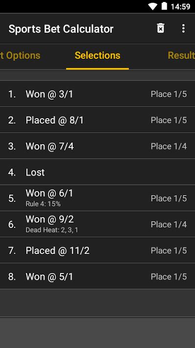 Sports Bet Calculator Android App