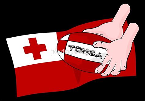 "Tonga Rugby Flag" by piedaydesigns | Redbubble