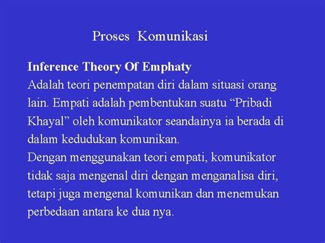 Proses Pembentukan Teori Komunikasi Wendy Lambert