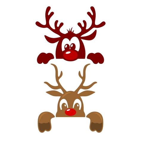 Cute Christmas Reindeer Svg Cuttable Designs Christmas Stencils