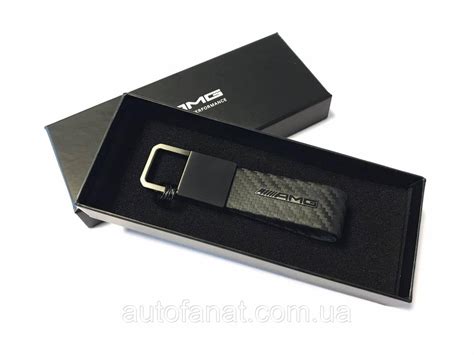 Оригинальный брелок Mercedes Benz Key Ring AMG Carbon Fibre Black