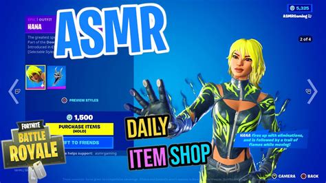 Asmr Fortnite New Hana Skin Daily Item Shop 🎮🎧 Relaxing Whispering 😴💤