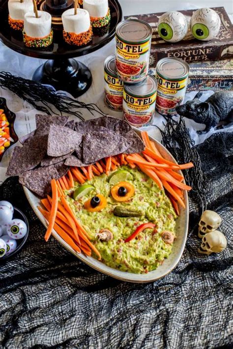 Halloween Guacamole Witch Easy Spooky Appetizer
