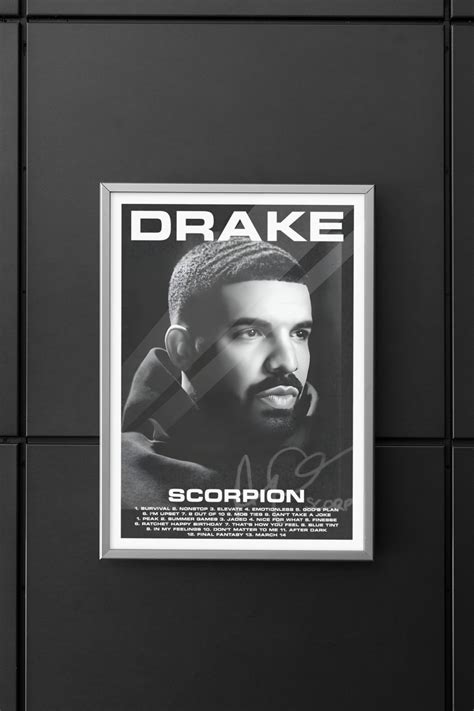 Drake Drake Poster Drake Album Poster Scorpion Album Pos Inspire Uplift