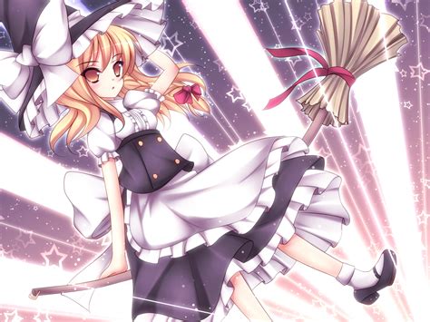 Blonde Hair Kirisame Marisa Touhou Witch Yellow Eyes R Konachan