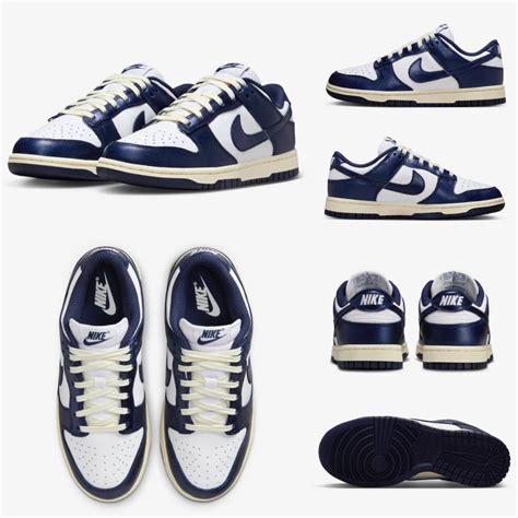 Nike Wmns Dunk Low Vintage Navy God Meets Fashion