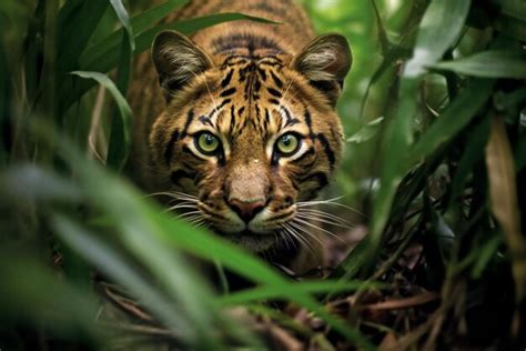 Premium Photo Sumatran Tiger In The Forest Panthera Tigris Altaica