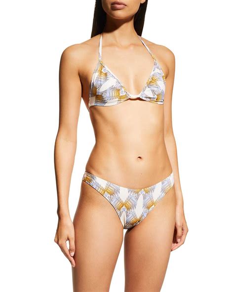 Buy Tory Burch High Leg Hipster Bikini Bottoms Sand Deco Crane G At