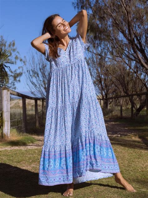 Dress Hs P Wanderlust Maxi Azure Naked Gypsy