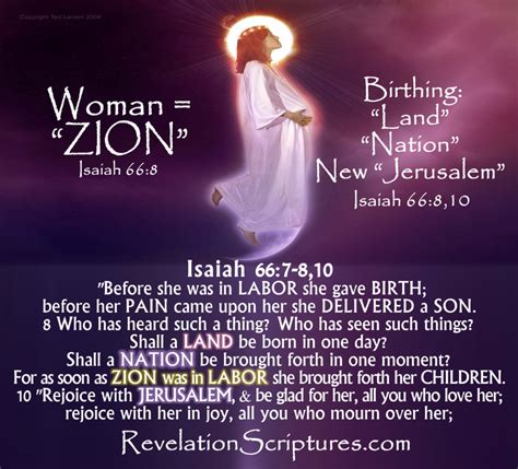 Woman Of Revelation 12 Zion Birthing New Jerusalem Isaiah 66 Book