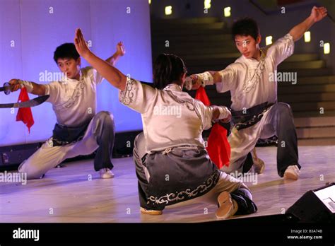 KUNG FU STUDENTS OF RENMIN UNIVERSITY OF CHINA Stock Photo - Alamy