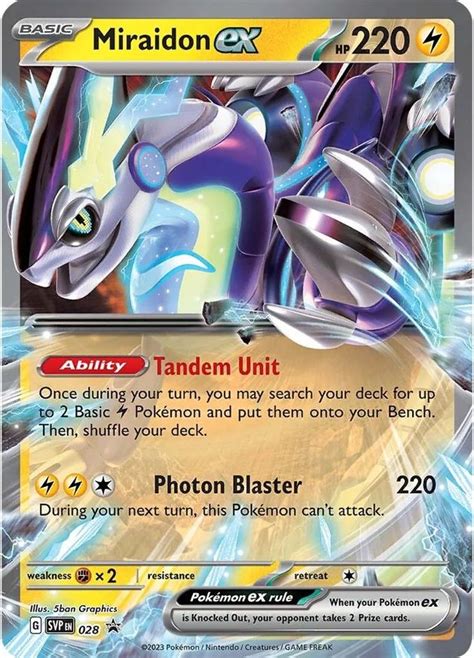 Miraidon Ex 028 SV Scarlet Violet Promo Cards Pokemon