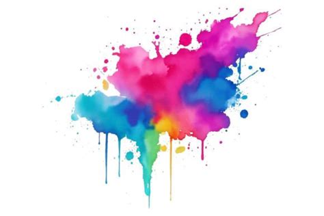 Colorful Ink Splash, Paint Splatter Graphic by pixeness · Creative Fabrica