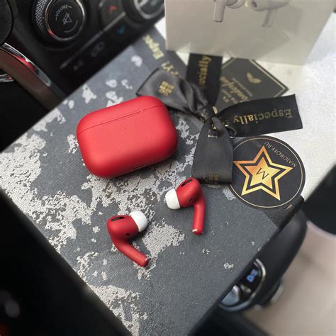 AirPods Pro темно-красные Dark Red - Majoroff