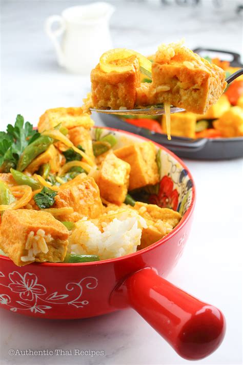 Thai Red Curry Tofu Authentic Thai Recipes