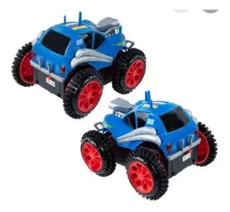 Carrinho Controle Remoto Hot Wheels Turbo Tumbling Azul Verm