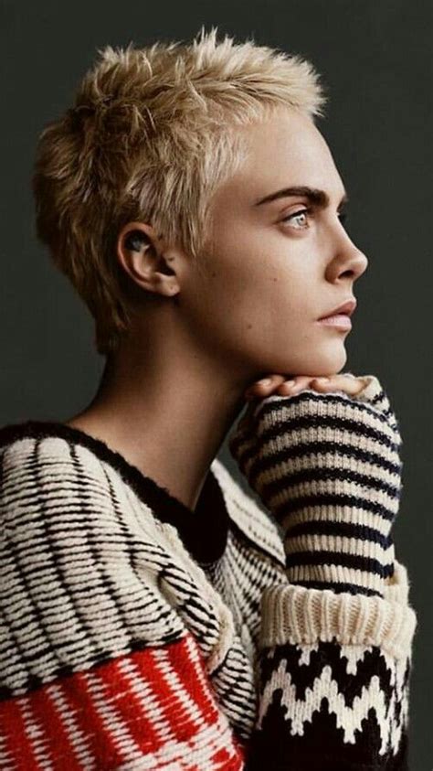 Pin By Amarjeet Kumar On CARA Delevingne Short Blonde Hair Blonde Pixie Hair Short Hair Styles
