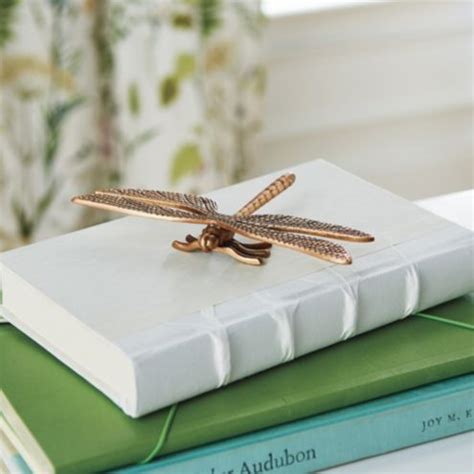 Dragonfly Decor Brass Paperweight & Whimsical Tabletop Accessory