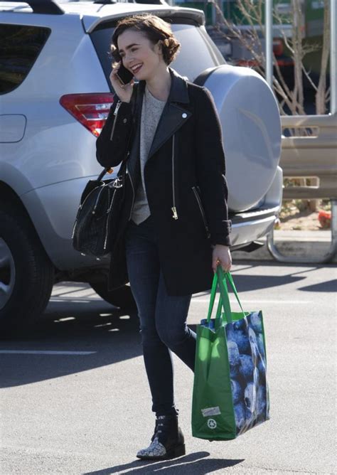 Lily Collins Shopping At Pavilions Supermarket In Los Angeles Ca 24