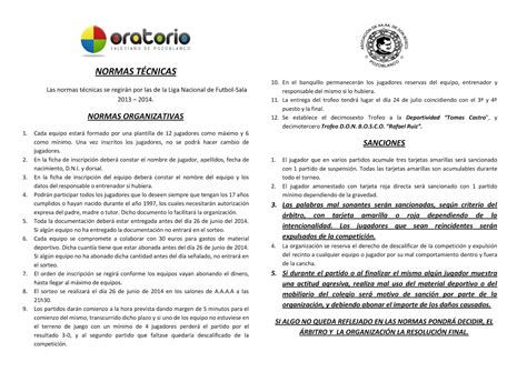 Normas organizativas y sanciones en las ligas de fútbol sala del