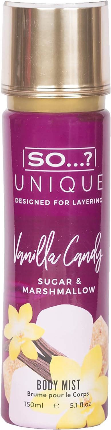 So Unique Womens Vegan Vanilla Candy Body Mist Fragrance Spray 150ml