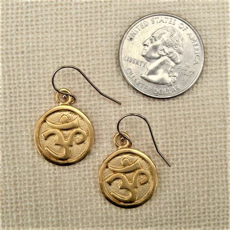 Om Disk Earrings Honoring The Sacredhonoring The Sacred