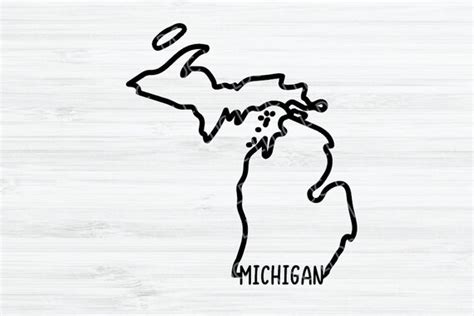 Michigan Outline SVG. Michigan Vector File. Michigan Design. - Etsy