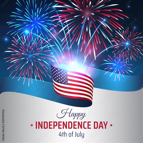 july happy independence day usa template american flag