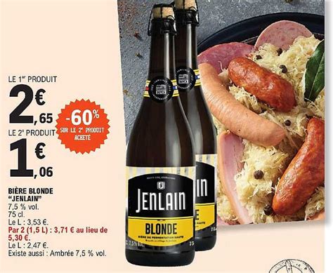 Promo Bière Blonde Jenlain chez E Leclerc iCatalogue fr