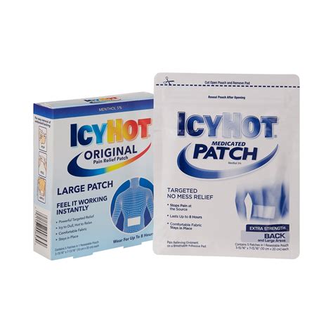 Icy Hot Strength Menthol Topical Pain Relief Patch Pack Of