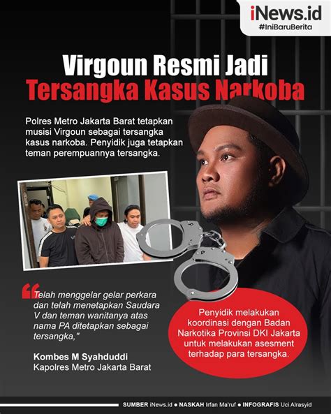 Infografis Virgoun Resmi Jadi Tersangka Kasus Narkoba