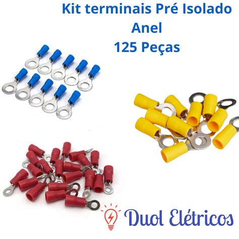 Kit Terminais Pr Isolado Olhal Anel Pe As Du El Tricos