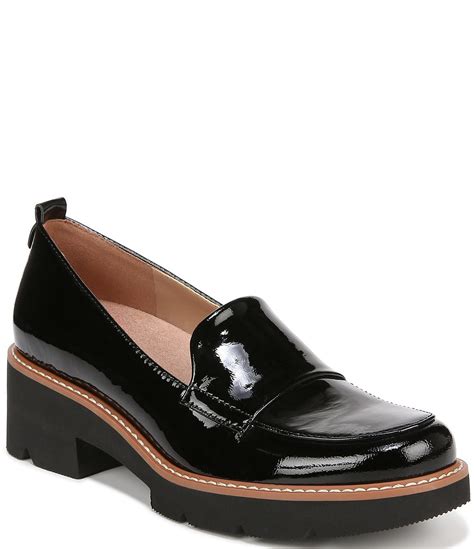 Naturalizer Darry Patent Leather Lightweight Lug Sole Platform Loafers Dillards