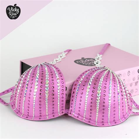 Pink Wellness Competition Bikini NPC Wellness Suit Vicky Ross Fit
