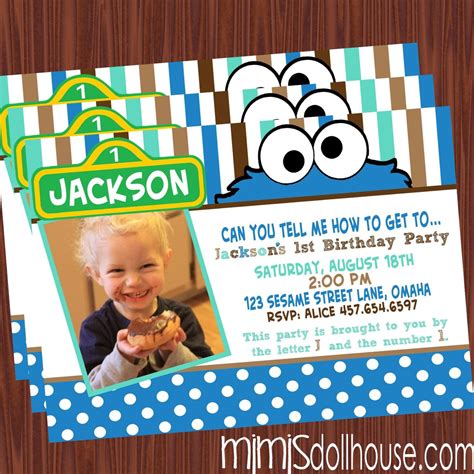 Cookie Monster Invitation Template