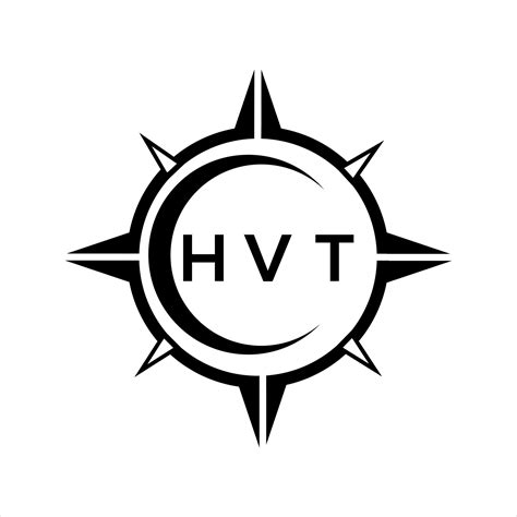 hvt abstract technology circle setting logo design  white background