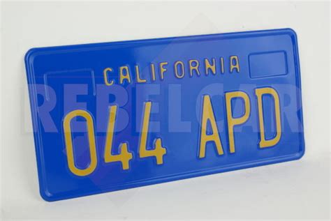 License Plate CALIFORNIA 044 APD of the Columbo Series (Peugeot 403 ...