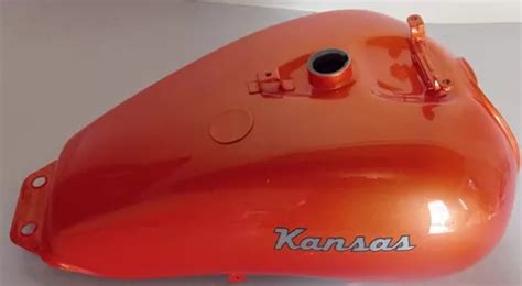 Tanque De Combustivel Kansas Laranja Novo Avaria Frete Gr Tis