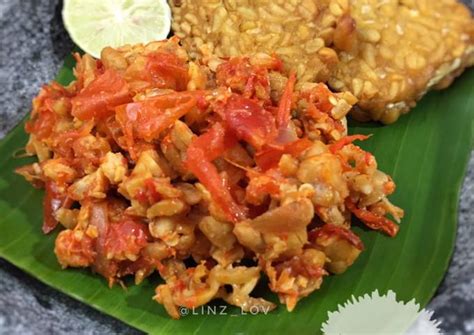 Resep Tempe Penyet Sambel Bawang Endeus Sambal Penyet Tempe Goreng