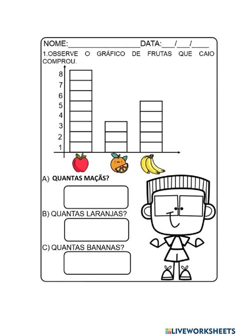 Gr Fico De Frutas Worksheet Workbook School Subjects Videos Tutorial