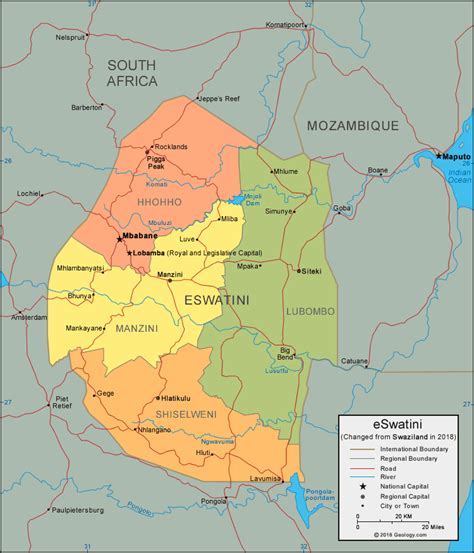 Eswatini Map Eswatini Map Infrared Imagery Is Useful