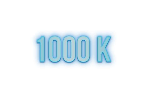 1000 K Subscribers Celebration Greeting Number With Bannerneon Design